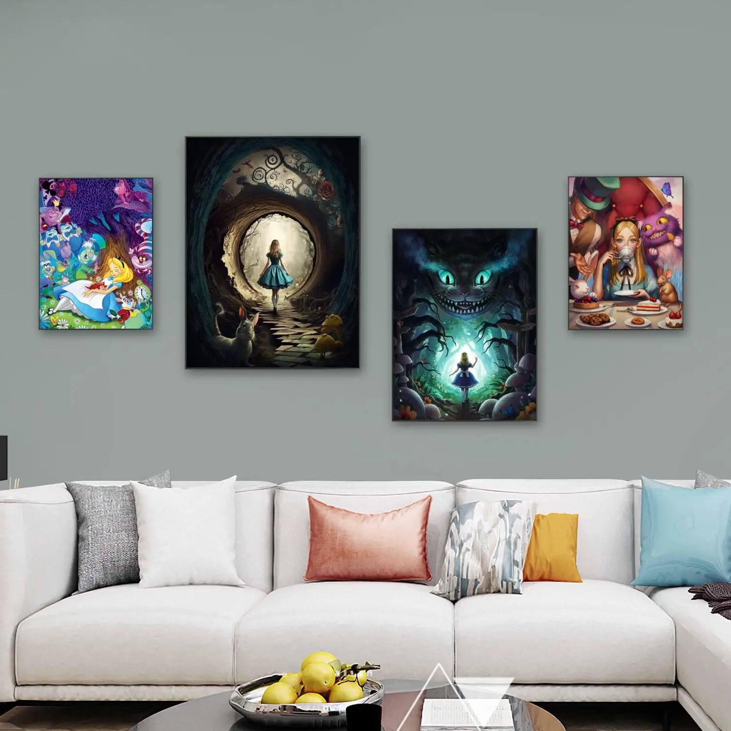 

Alice in Wonderland AB Diamond Painting Cheshire Cat Picture Diamond Embroidery Children's Handmade Mosaic Home Wall Decor Gift