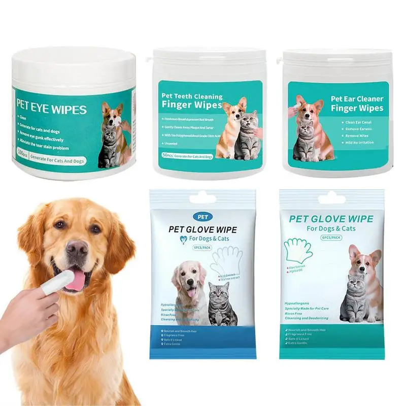 

Dog Cleaning Wipes 212X/Set Pet Cleaning Gloves Wipes Pet Teeth Cleaning Wipes Pet Cleaning Gloves Wipes Multipurpose Pet Wipes