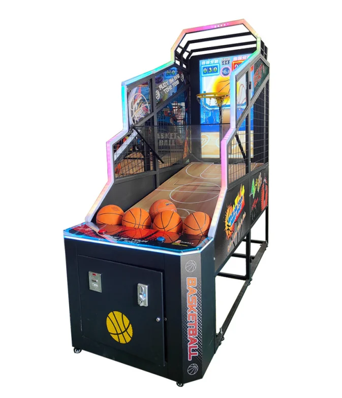 

Luxury Foldable Street Basket Arcade Basketball Game Machine Coin Operated 55 Inch Electronic Basketball Game Machine