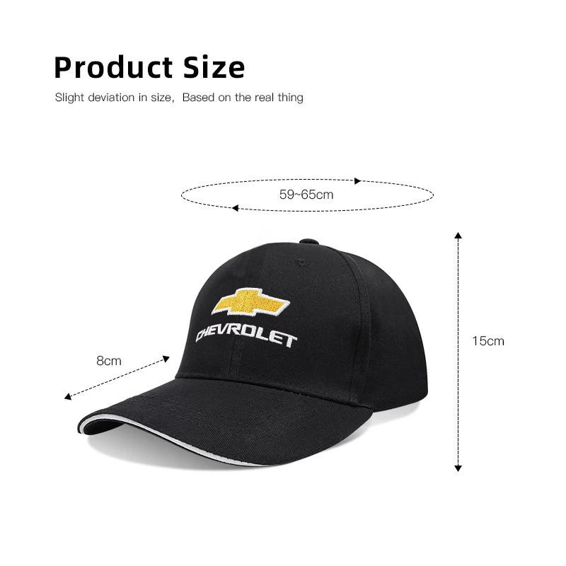 Car Duck Tongue Cap Embroidery Logo Baseball 3D Hat Adjustable Casual Trucket Hip hop Hat For Chevrolet Matiz Onix Camaro Cobalt