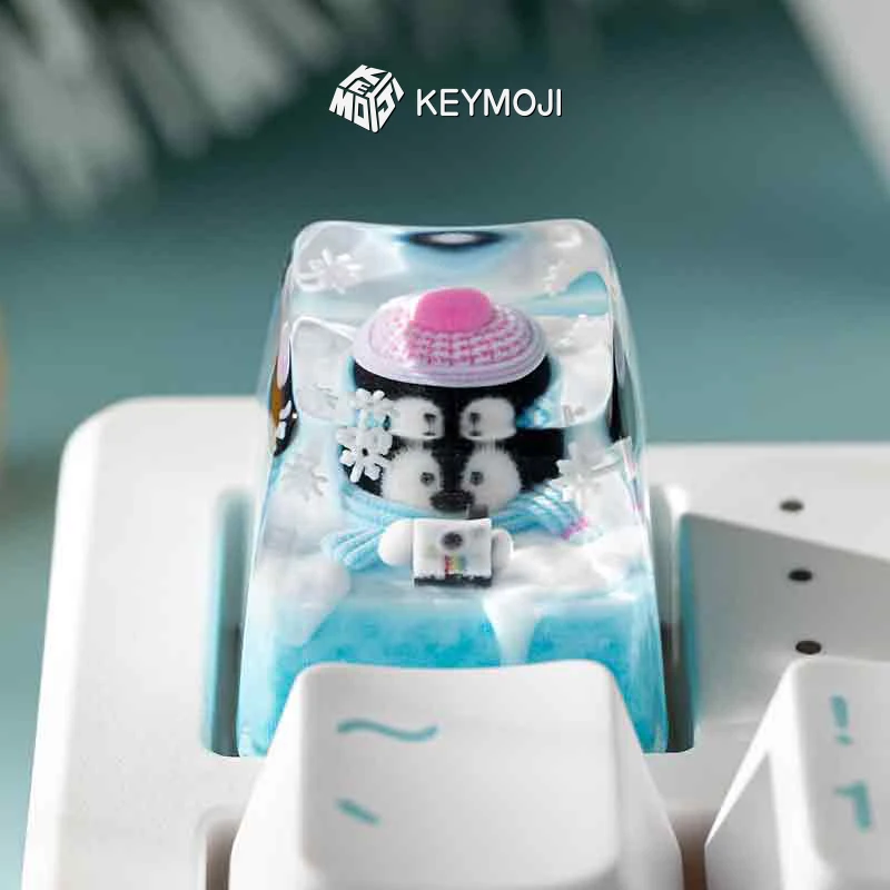 KEYMOJI Snow World Artisan Series Artisan Keycap For MX Switch Mechanical Keyboard Keycap