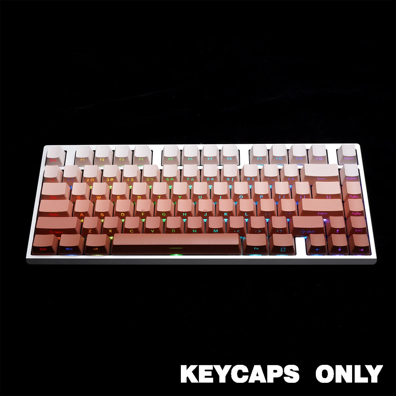 idobao OEM PBT Keycaps Doubleshot Mechanical Keyboard Keycaps Custom Keycap Blush Key Caps 136Keys Side Printed Legends Backlit