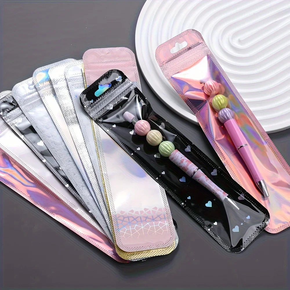 Transparent Plastic Ziplock Bags, Jewelry Display Packaging Bags for Jewelry Packaging, Pen Display Thickened Long Ziplock Bags view 3