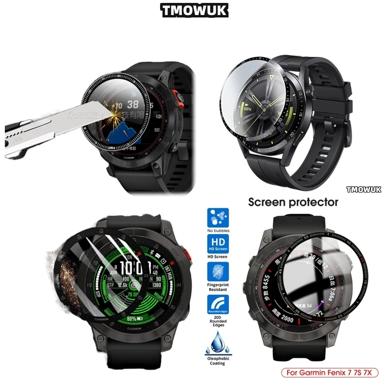 

For Garmin Fenix 6 7 8 7X 6X 7S 47mm 51mm Sweat Resistant Film Ideal For Sports