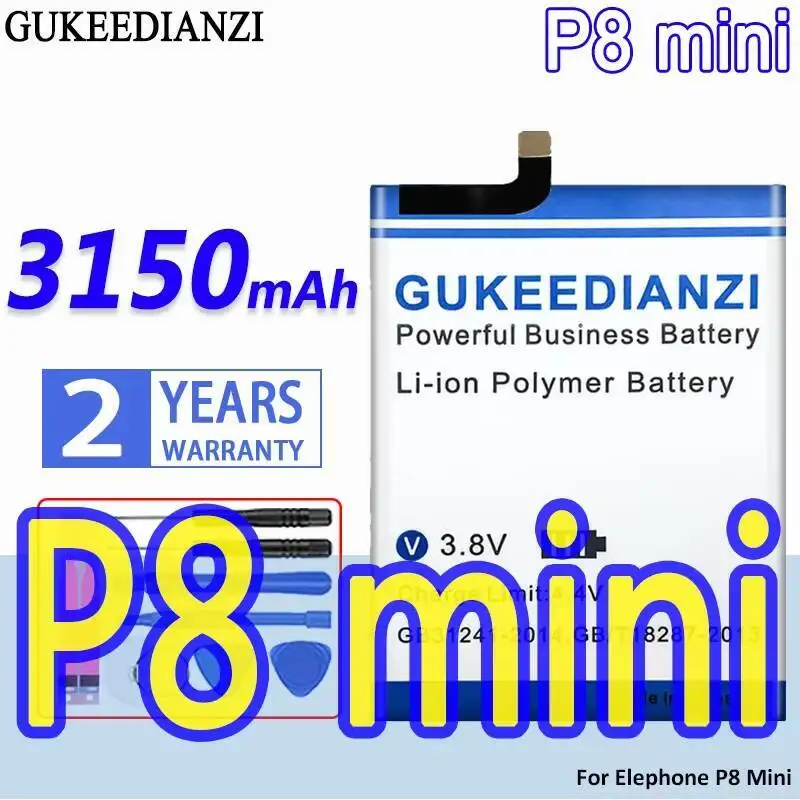 

Экологически чистый аккумулятор для мобильного телефона Elephone P8 Mini, надежная замена 3150 мАч