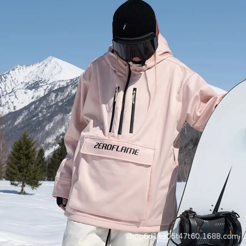 

3L Ski Wear Women's Hooded Sweater Reflective Trend Ski Coat Thickened Warmth and Waterproof Ski Equipment Ski Jacket Women