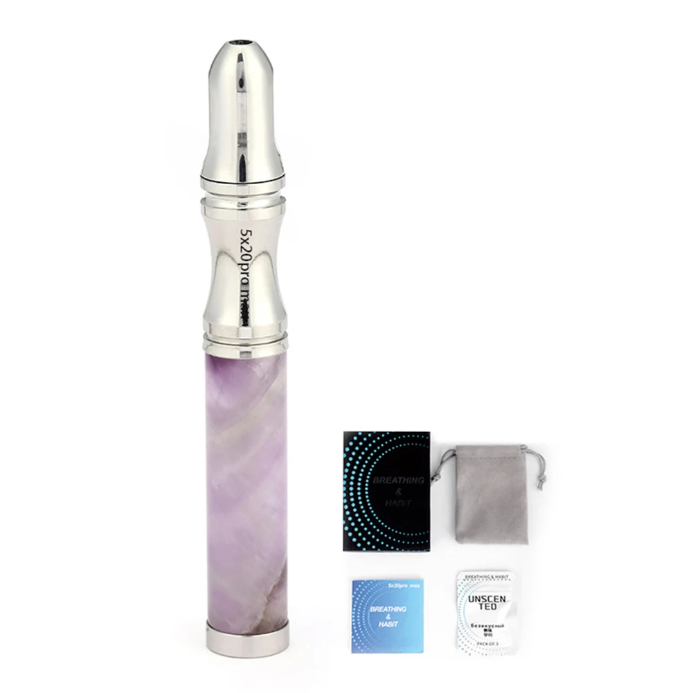 الإقلاع عن التدخين عصا الإجهاد القلق الإغاثة الهواء الاستنشاق ناشر رائحة الفولاذ المقاوم للصدأ التأمل قلادة اليقظة التنفس أداة