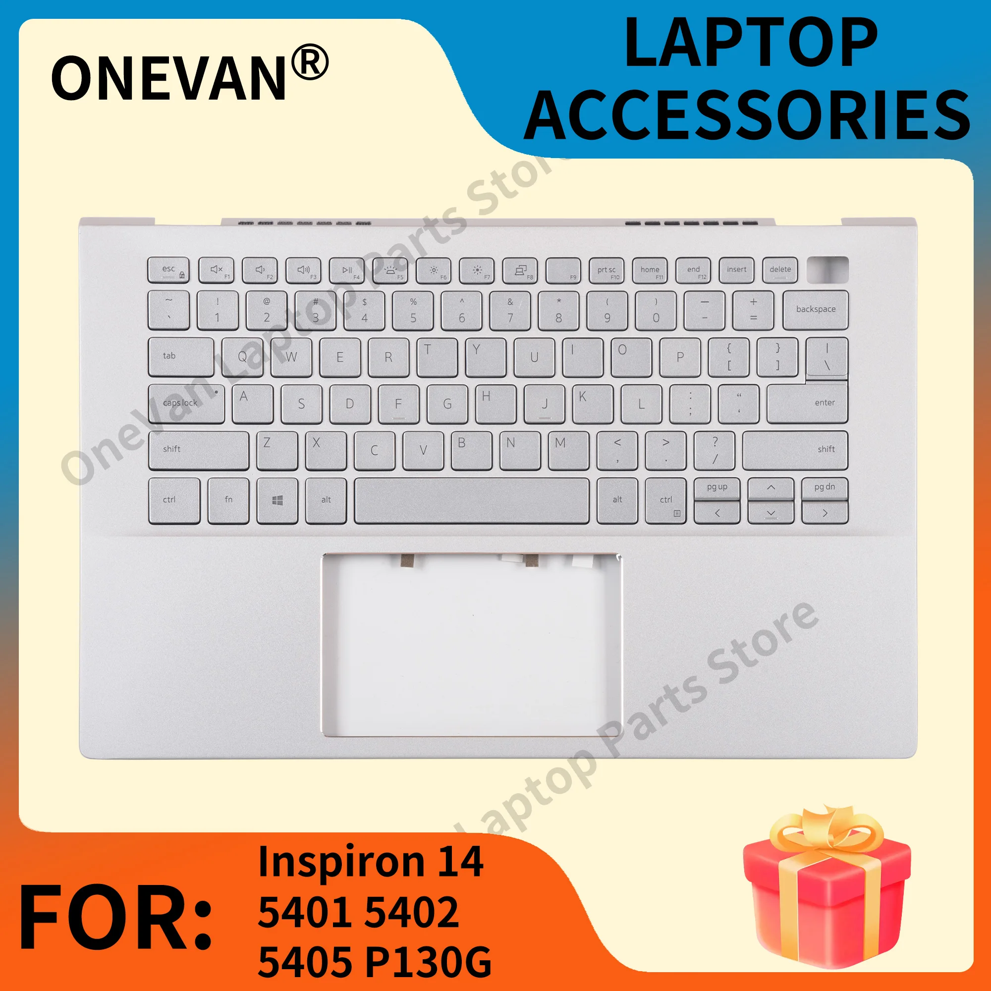 

New Original Cover For Inspiron 14 5401 5402 5405 P130G Laptop Cover Laptop Repair Case Palmrest Keyboard With Backlight Silver