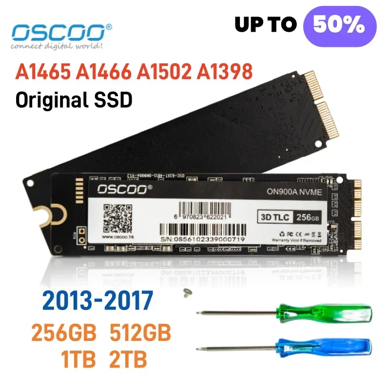 

Оригинальный твердотельный накопитель OSCOO для Macbook Pro Retina A1502 A1398 Macbook Air A1465 1466 SSD IMac A1419 256 ГБ 512 ГБ 1 ТБ твердотельный накопитель