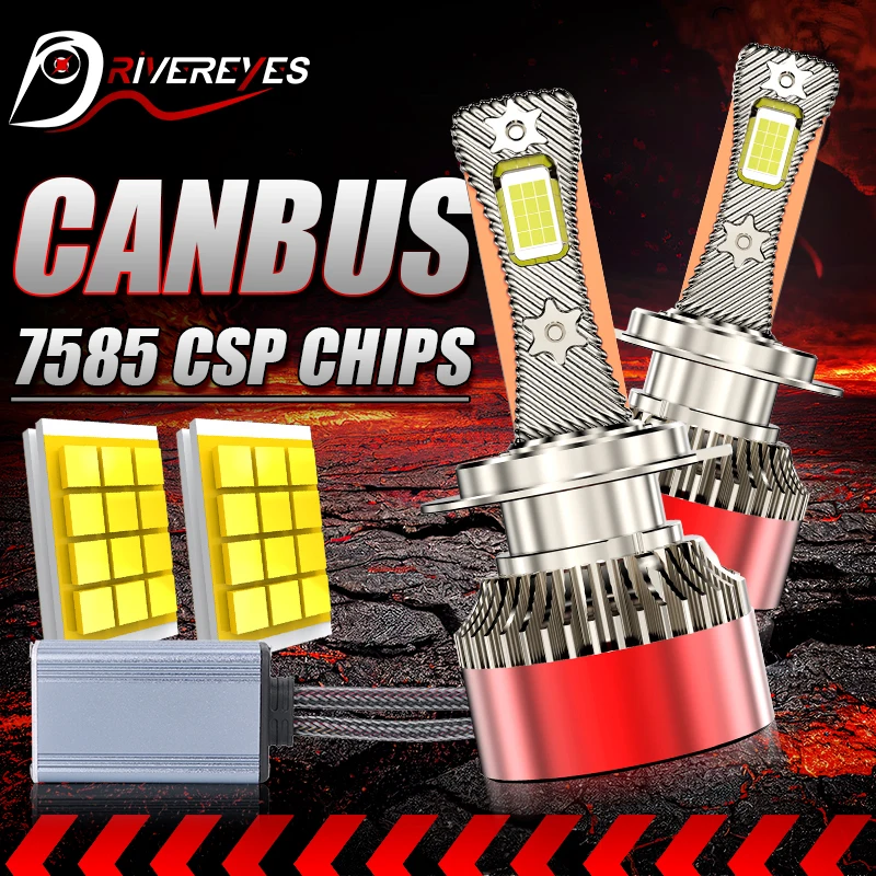 

Turbo H7 H4 H3 LED Headlight Canbus No Error H11 H1 9012 HIR2 H8 9005 HB3 9006 HB4 9012 HIR2 H9 7585 CSP Chip Car Light Fog Lamp