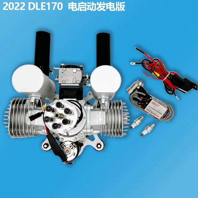 DLE170 electric start power generation ultralight power parachute drone gasoline twin cylinder air-cooled engine 2022