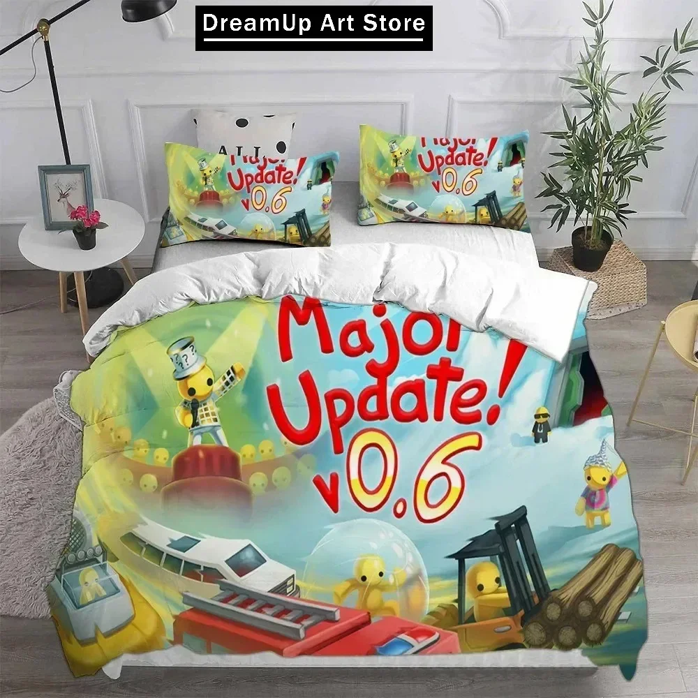 3D Print Wobbly & Life Bedding Set Cute Quilt Cover Bed Cover With Pillowcase Twin Single Queen King Size Boys Adult Home