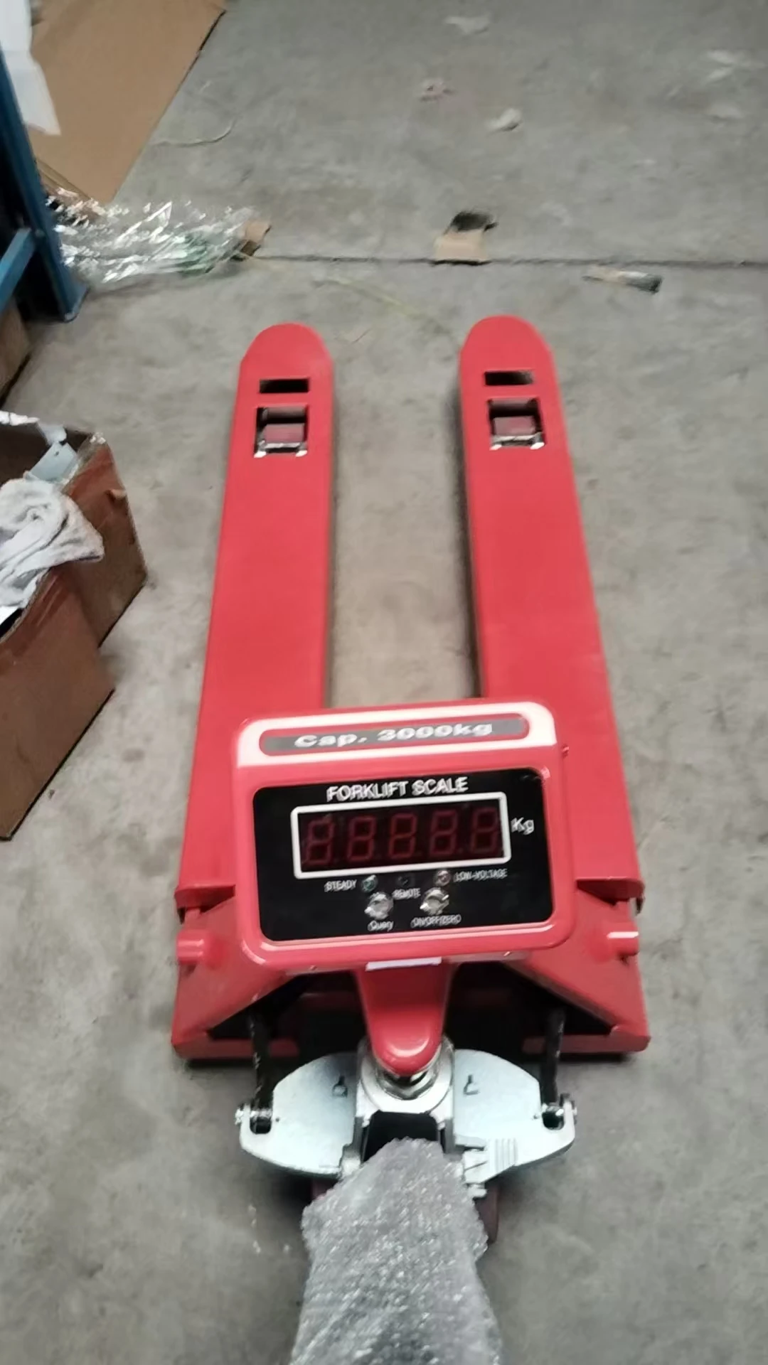 2 Ton 3 Ton Manual Pallet Jack Scale Truck Printing Function Construction Stacker Fork Length 1150/1220mm Rubber/Nylon/PU Wheels