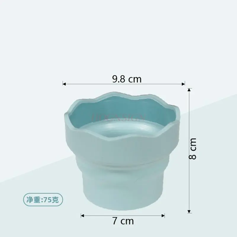 1pcs Folding bucket, foldable and extendable, portable multifunctional pen washing cup, pen washing bucket