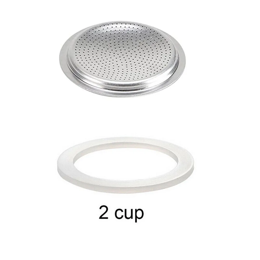 1Pcs Mocha Pot Coffee Pot Replacement Gasket Seal For Coffee Espresso Moka Stove Pot Top Silicone Rubber With 1 Sieve