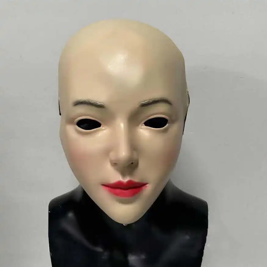 

Hood sexy cosplay beautiful woman mask party performance fake girl mask props simulation performance