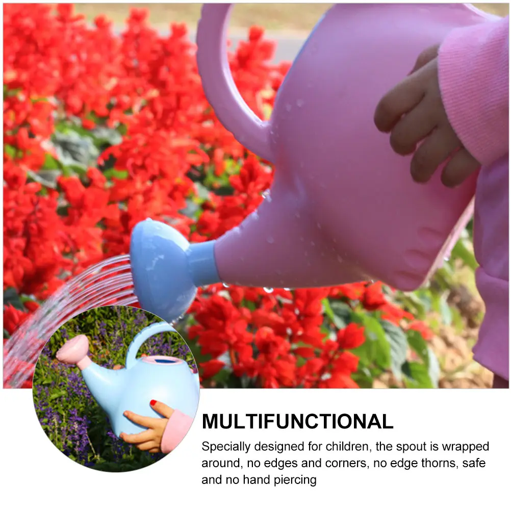 

2 Pcs Fashionable Elephant Watering Pot Child Cartoon Plastic Quirky Children's Can