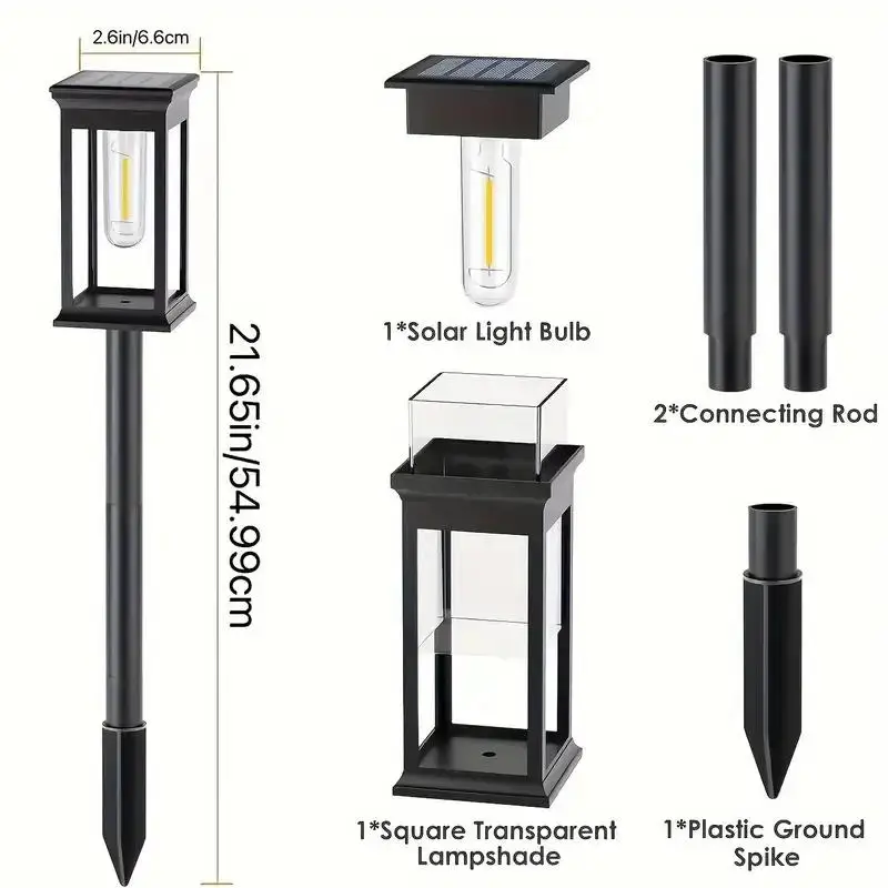 4Psc Solar Pathway Lights Solar Lights Outdoor Solar Powered Garden Lights for Walkway Yard Backyard Lawn Landscape Lighting Decor - view 6