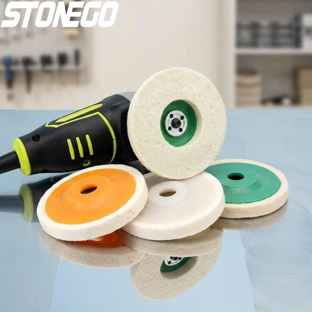 4 Inch 100mm Wool Felt Polishing Wheel Pad for Grinding Discs Marble Metal Buffing for Angle Grinder High Efficiency Tool