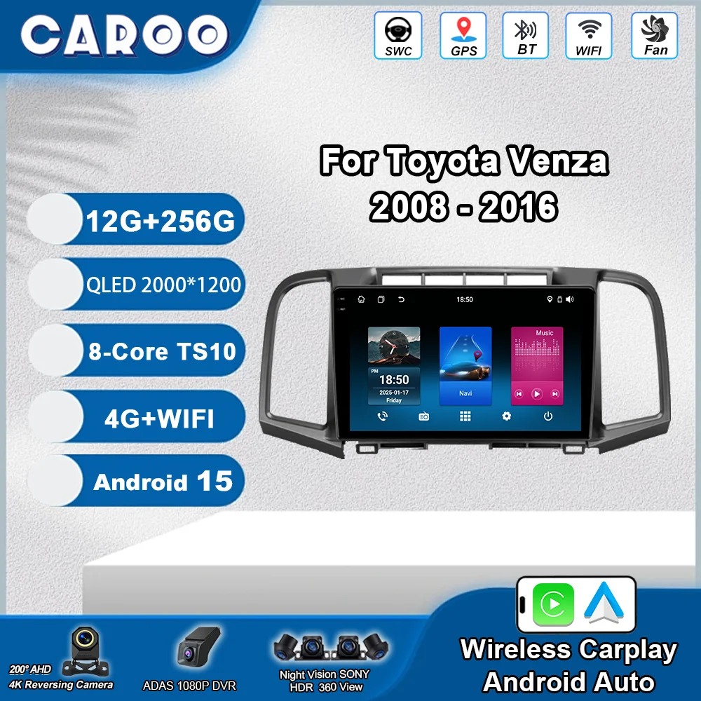 

Android 15 For Toyota Venza 2008 -2016 Auto Radio Multimedia Video Player Navigation Stereo GPS No 2din Touch Screen Head Unit