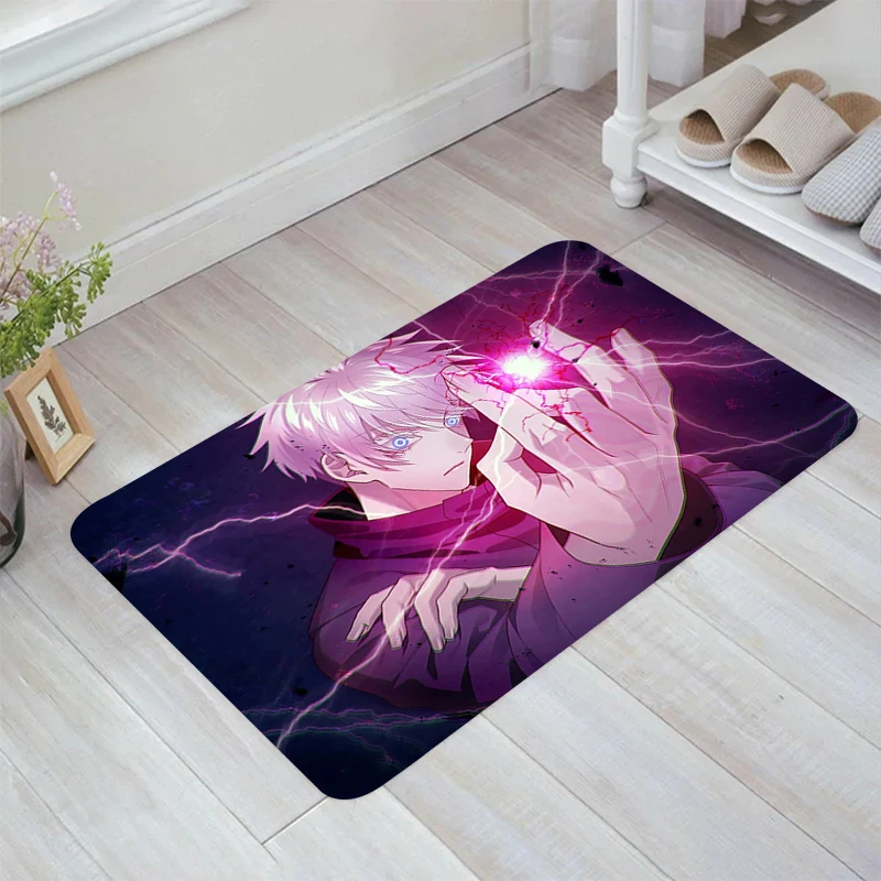 Satoru Gojo Floor Mat Aesthetic Room Decoration Carpet Entrance of House Kitchen Rug Home Carpets Balcony Rugs Foot Doormat Door