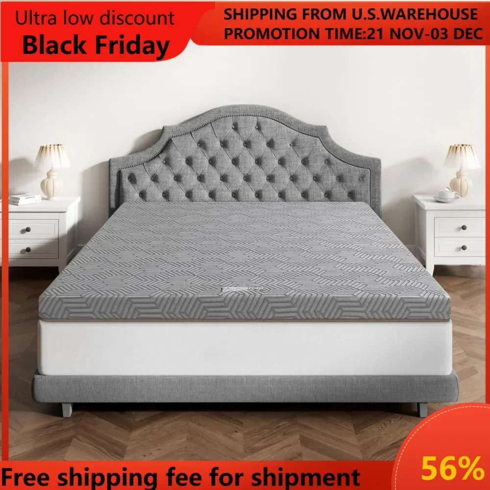 3 Inch Memory Foam Mattress Topper Full - Gel Memory Foam Bed Toppers King with Removable Cover matress  tatami