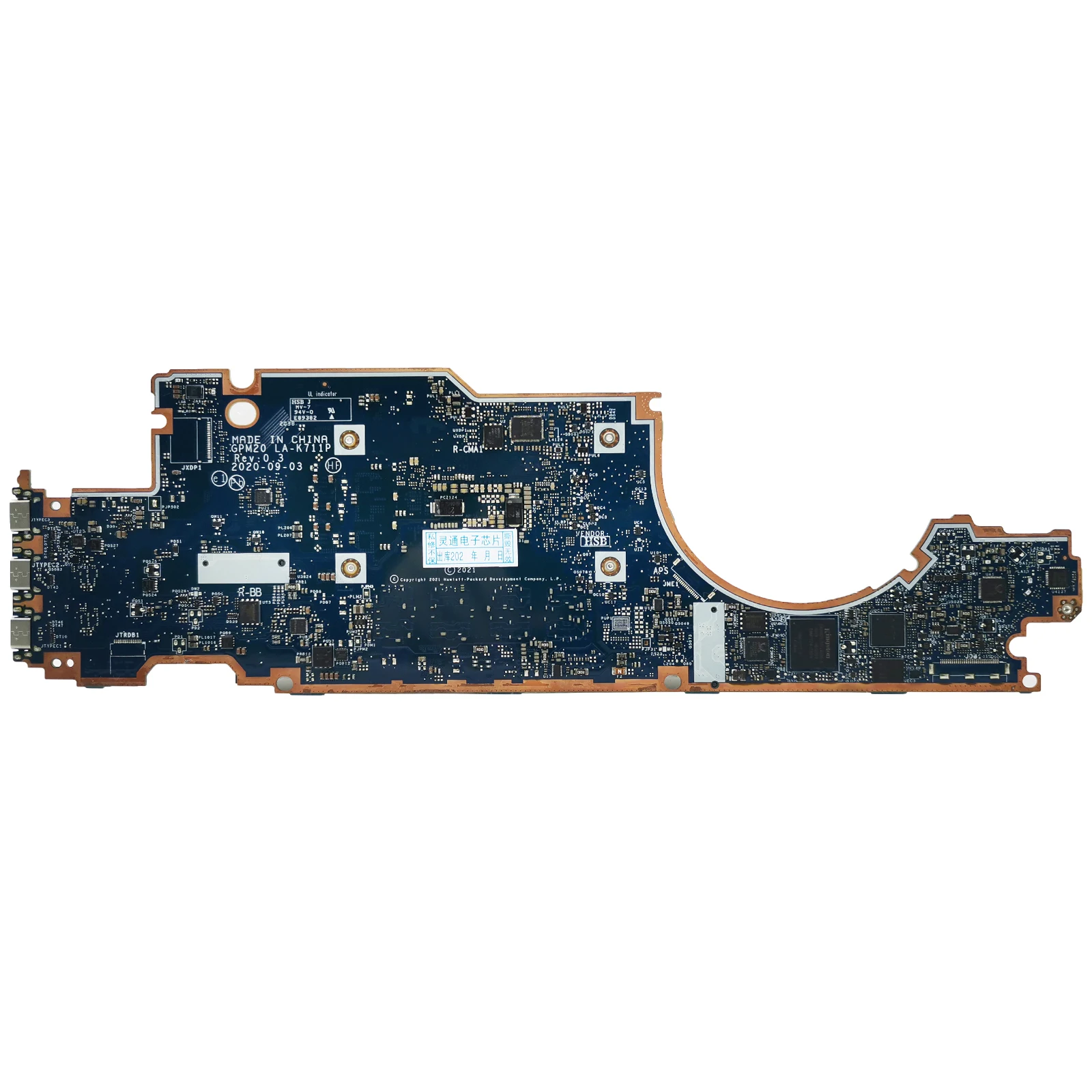 Laptop Motherboard para HP Elitex2 G8, LA-K711P, Motherboard com CPU, I5, I7, 11ª Geração, 16G-RAM, M53510-001, Teste OK