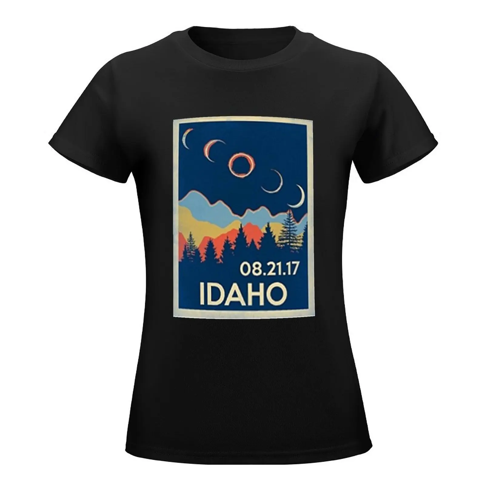 VINTAGE IDAHO SOLAR ECLIPSE 2017 SHIRT T-Shirt korean fashion plus size tops Short sleeve tee t shirt for Women