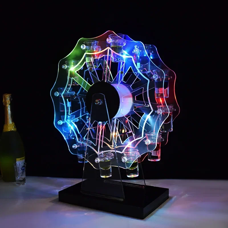 LED luminous charging bullet cup holder 12-hole Hot Wheel Ferris wheel cup holder