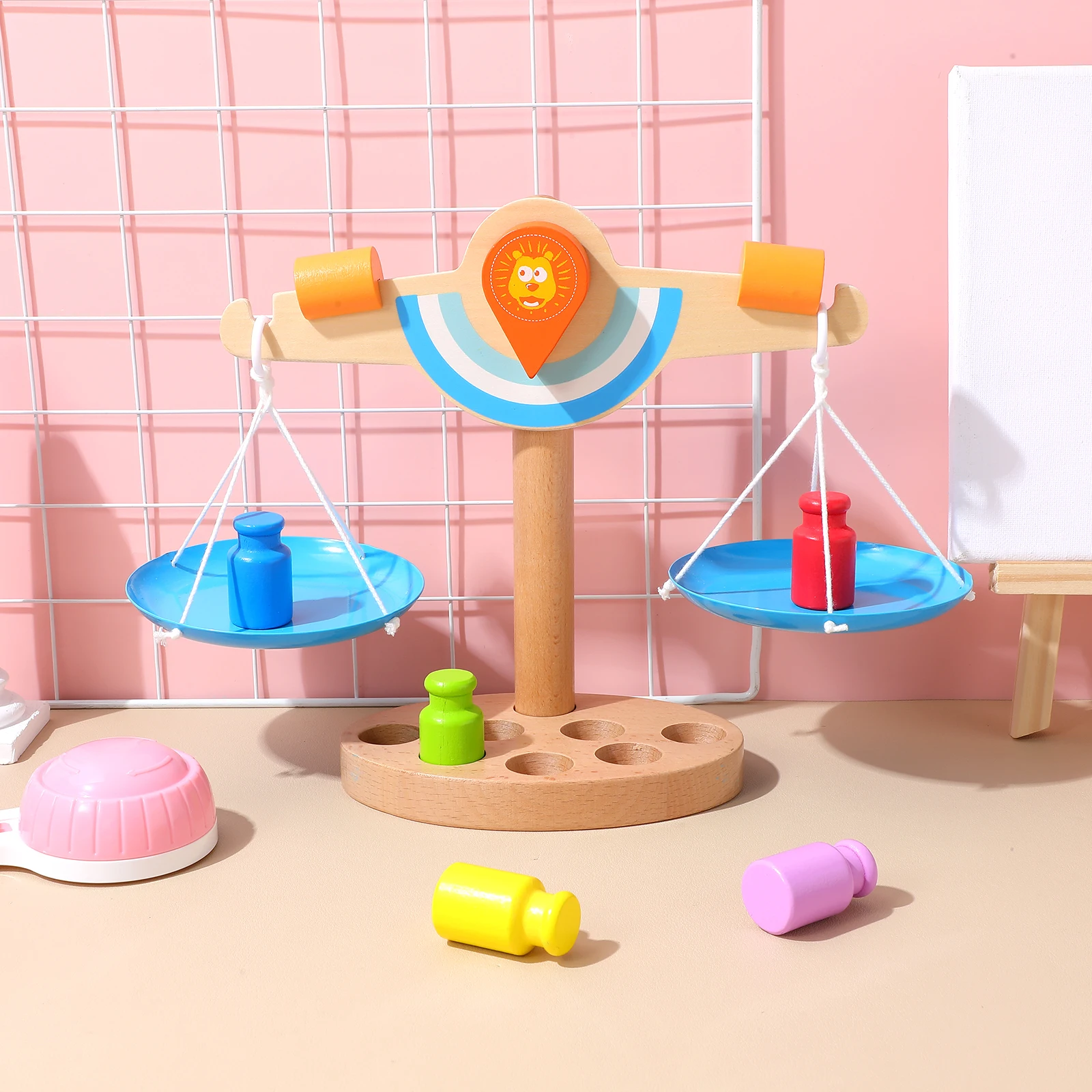 ไม้ของเล่นเด็กวัยหัดเดิน BOARD Scale สําหรับเด็ก Balancing เกมเดสก์ท็อปเด็กน่ารัก