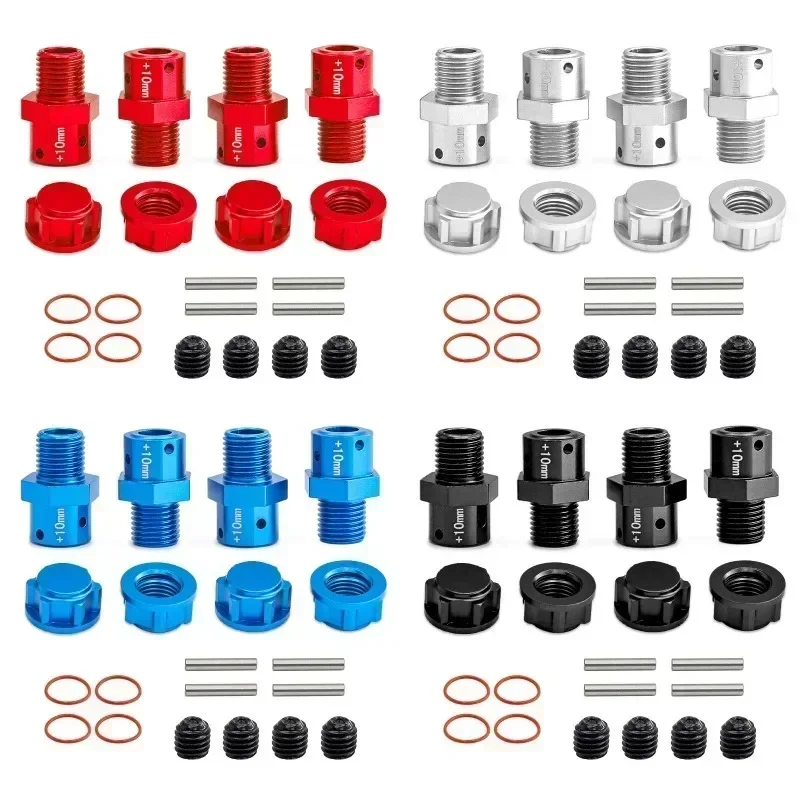 Metal 17mm Extended Wheel Hex Hub Adapter +10/13mm for Arrma 6S 1/8 Typhon Outcast 1/7 Infraction Limitless Mojave Felony