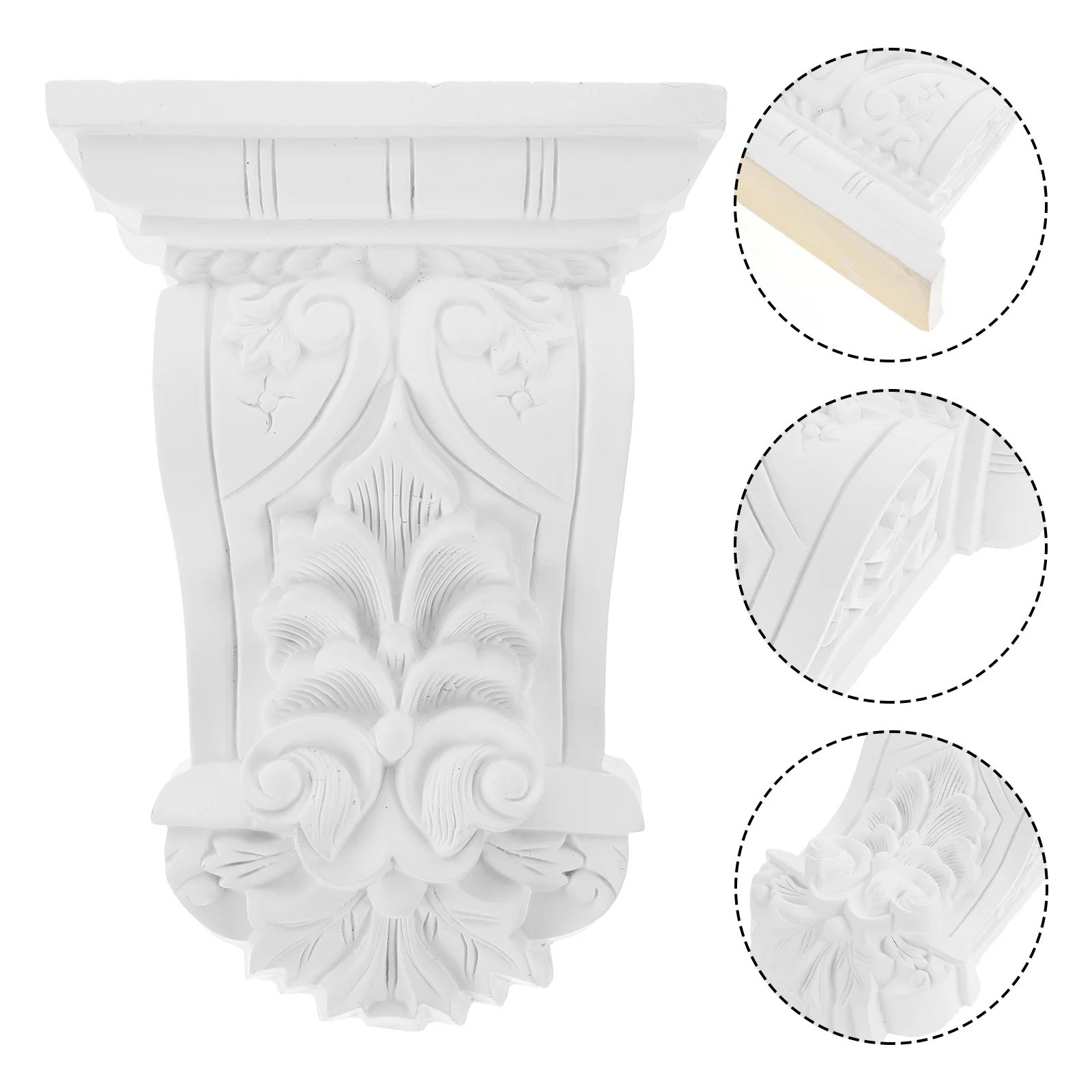 

European Style Corbels White Pu Carved Wall Brackets For Home Decor Ceiling Corner Support Rustic Vintage Finishing