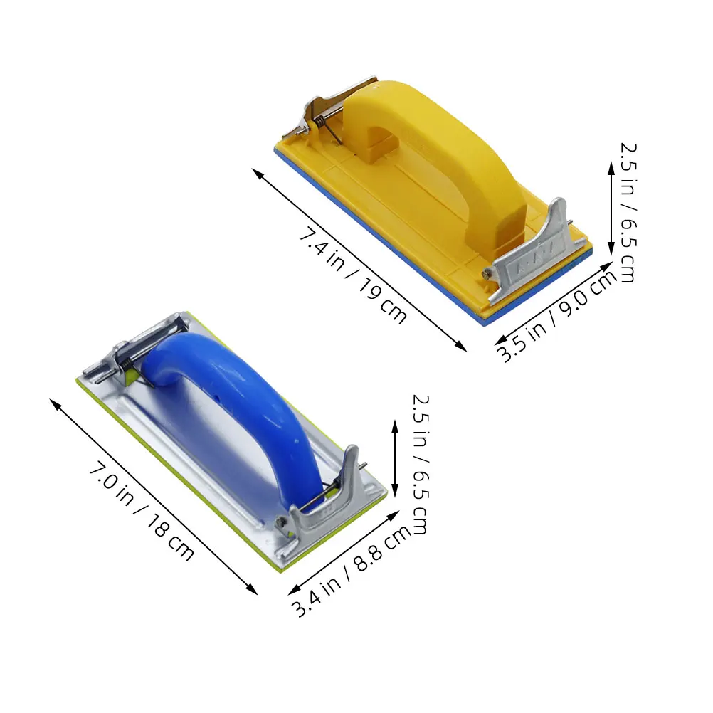 2Pcs Sandpaper Sander Woodworking Tool Manual Holder Hand File Polishing Plastic Drywall Sanding Board Machine Sheets