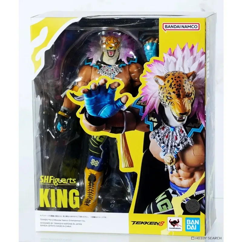 Caja Original Bandai SHF TEKKEN 8 La ira de la bestia KING figura kit de modelo terminado Anime juguetes de acción completa regalos en choque