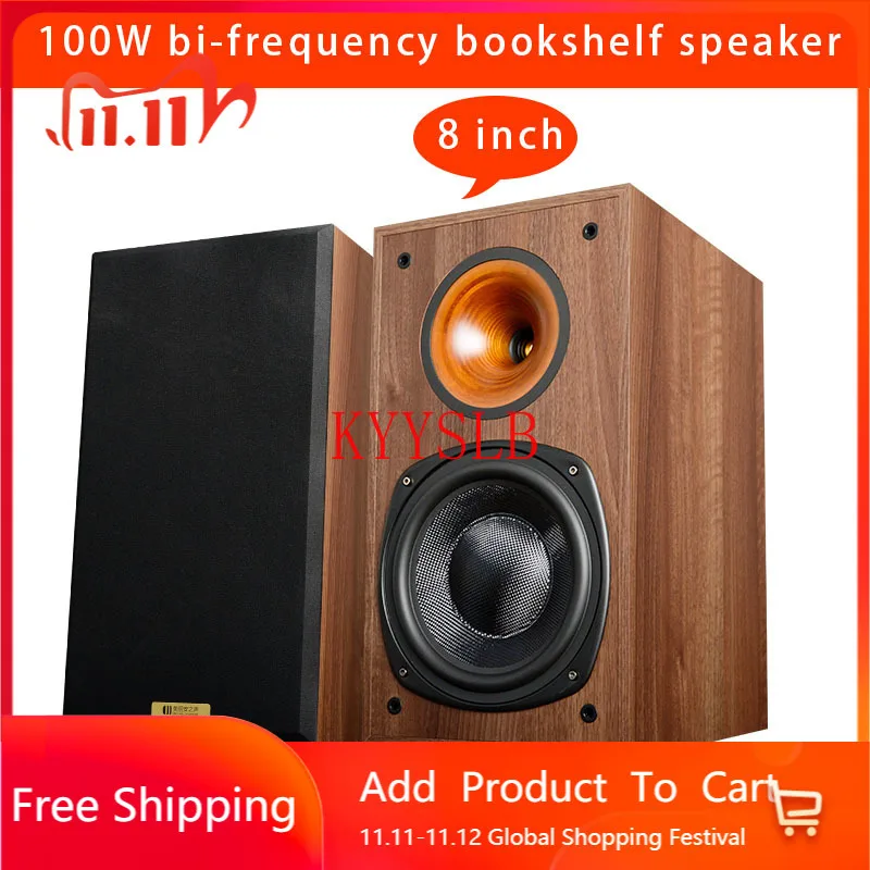 altifalante passivo hifi domestico 20 estante de livros madeira crossover bidirecional audio alta potencia oi fi desktop frontal 100w 01