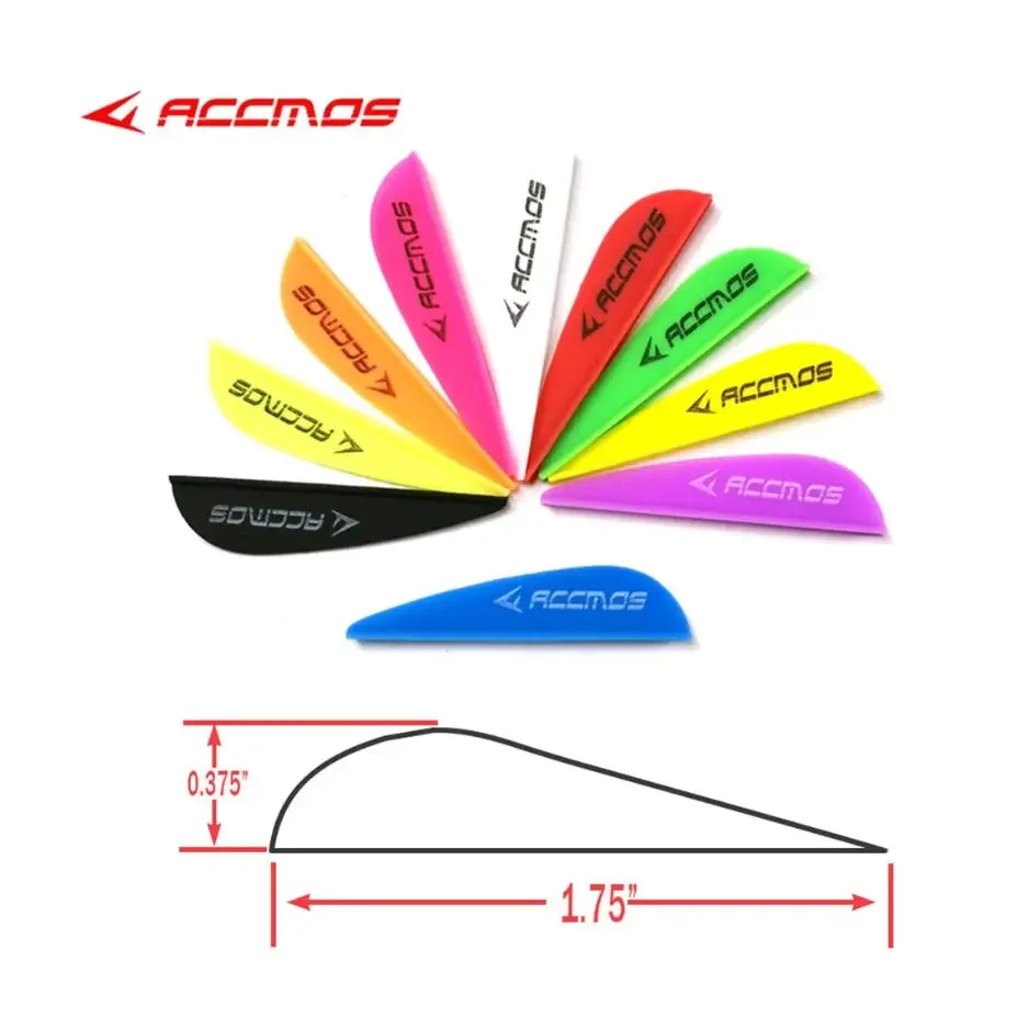 50/100pcs 1.75inch Plastic Drop-shaped Arrow Feather Archery Shooting Hunting Arrow DIY Accessories