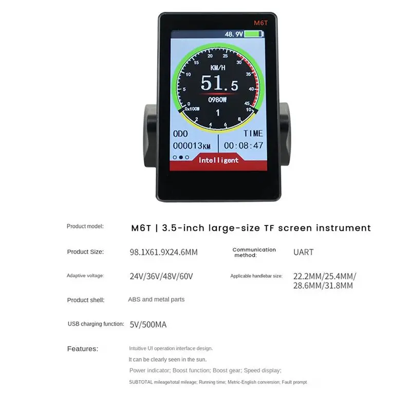 a15i-display-lcd-per-bici-elettrica-m6t-controller-a-onda-sinusoidale-36v-350w-schermo-a-colori-universale-per-e-bike-e-monopattino-elettrico-5pin
