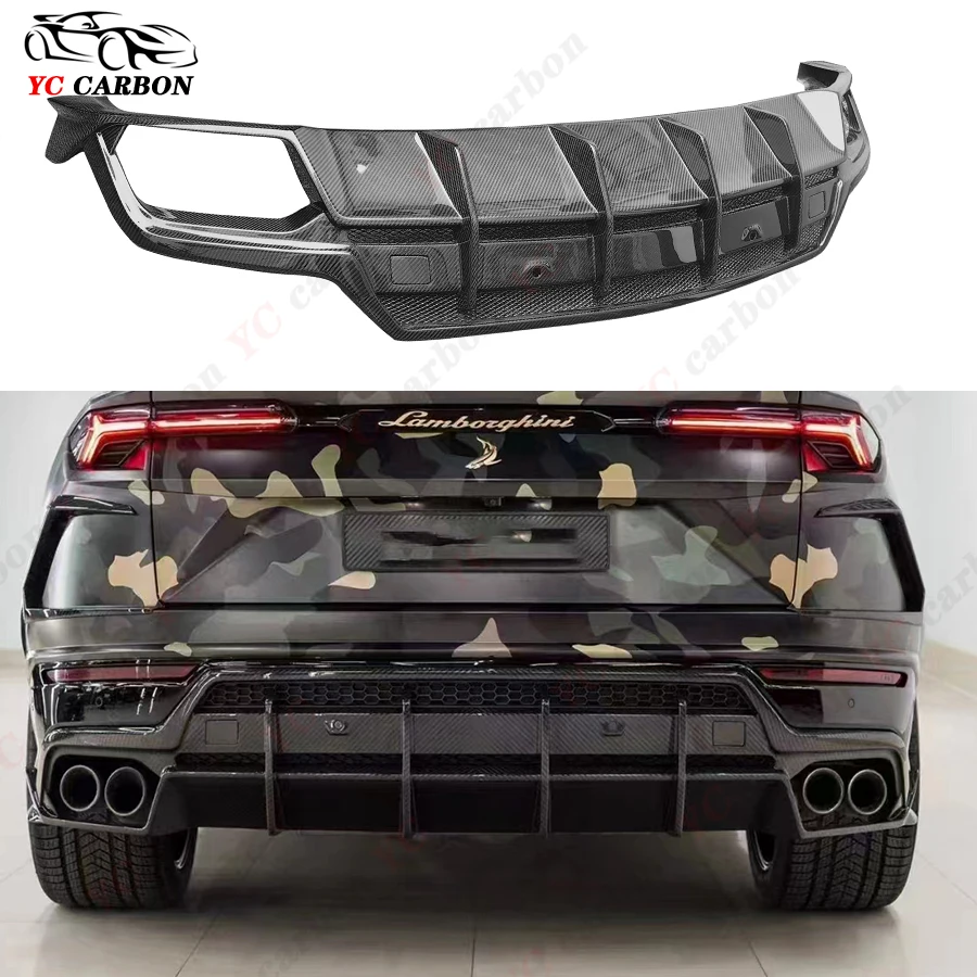 

For Lamborghini URUS High quality Dry Carbon Fiber Rear Lip Diffuser Back Bumper Spoiler Separator Body Kit