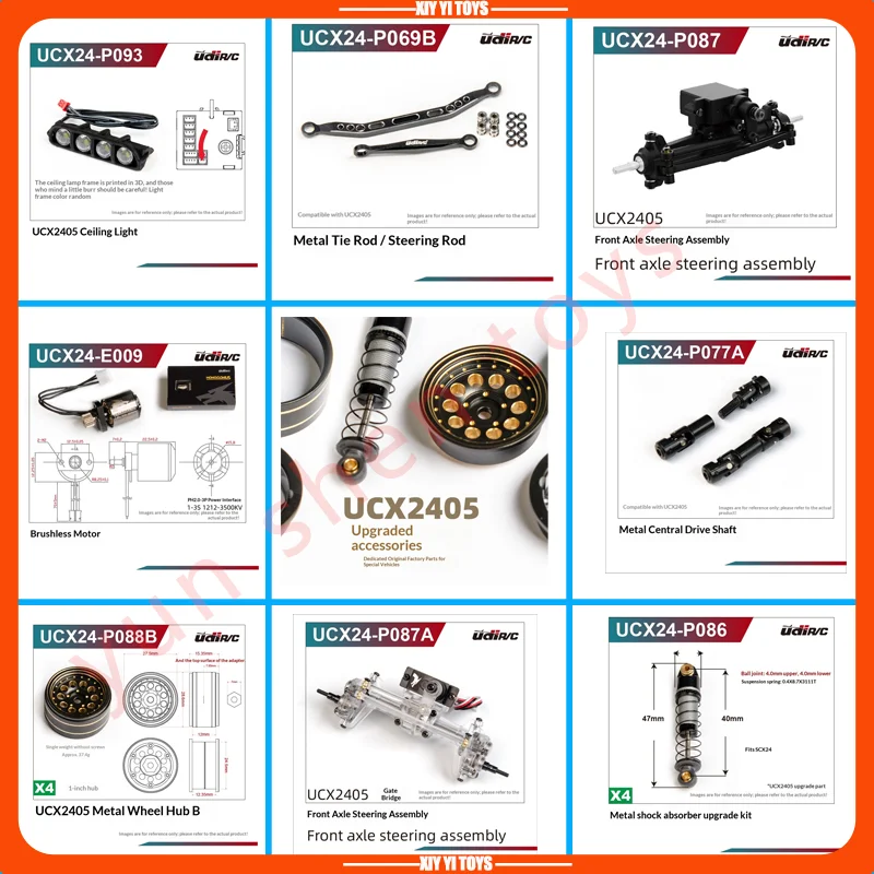 Udirc Ucx2405 Snow Leopard Upgraded Parts Climbing Car Modified Parts Metal Wheel Hub Car Shell