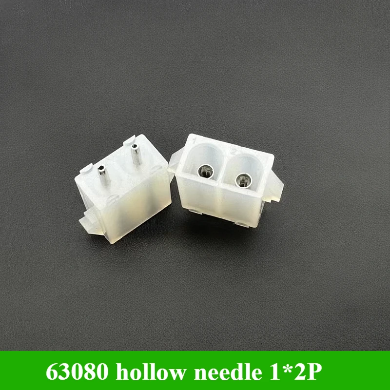 5-100Pcs/lot 63080 hollow needle 2P/3P/4P/5P/6P/9P/12P/15P 6.35mm Pitch Elevator Plug Connector Automotive Electrical Connector