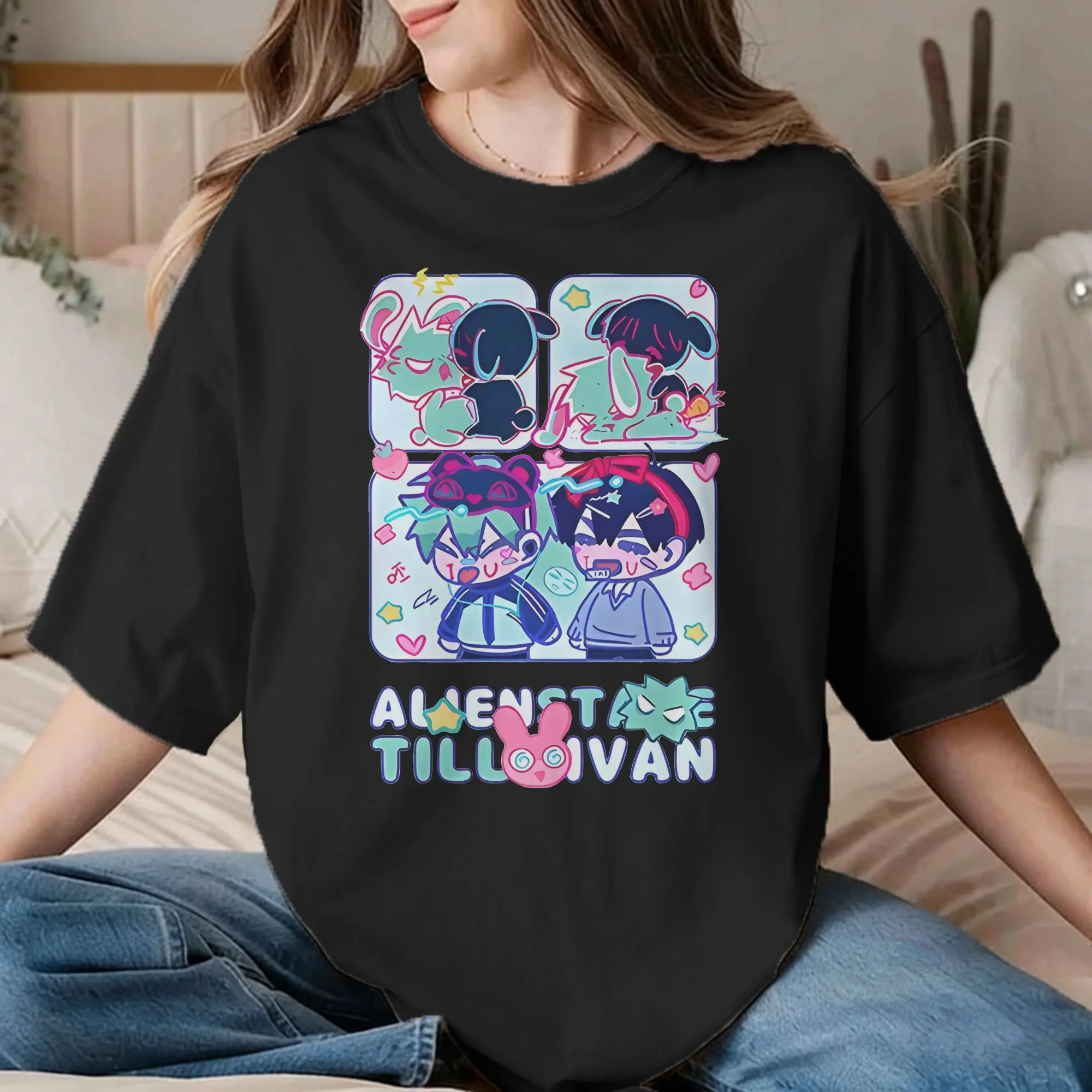 Alien Stage T-Shirts for Men Women Till Ivan Cartoon Novelty Cotton Tee Shirt O Neck Short Sleeve T Shirt Adult Clothing