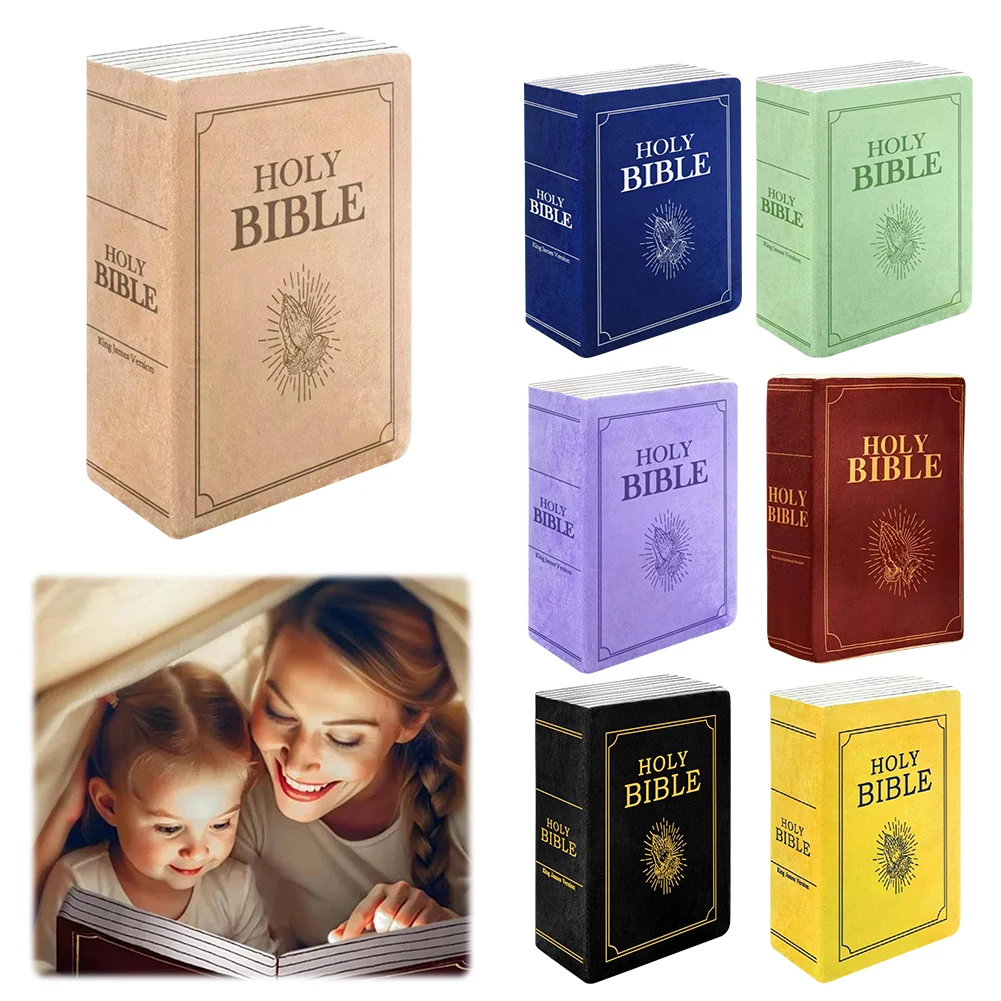 Book Plush That Opens Cozy Faith Bible Pillow Holy Bible Pillow Plush Religious Party Favors Gifts for Kids