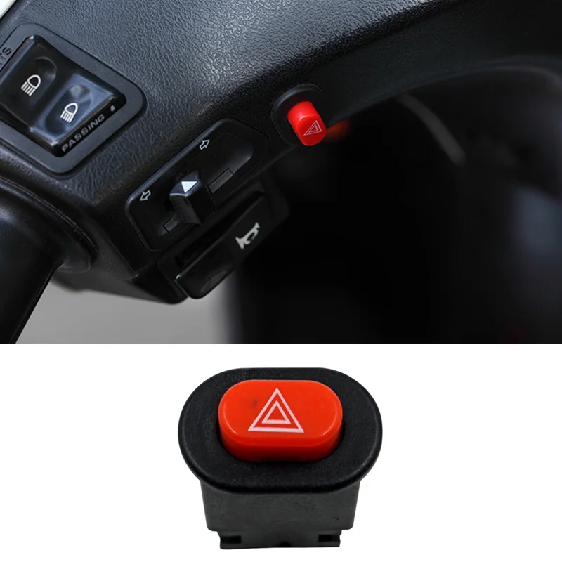 Motorcycle Double Flash Switch Hazard Light Switch Button Flash Warning Emergency Signal Lamp Modification Accessories