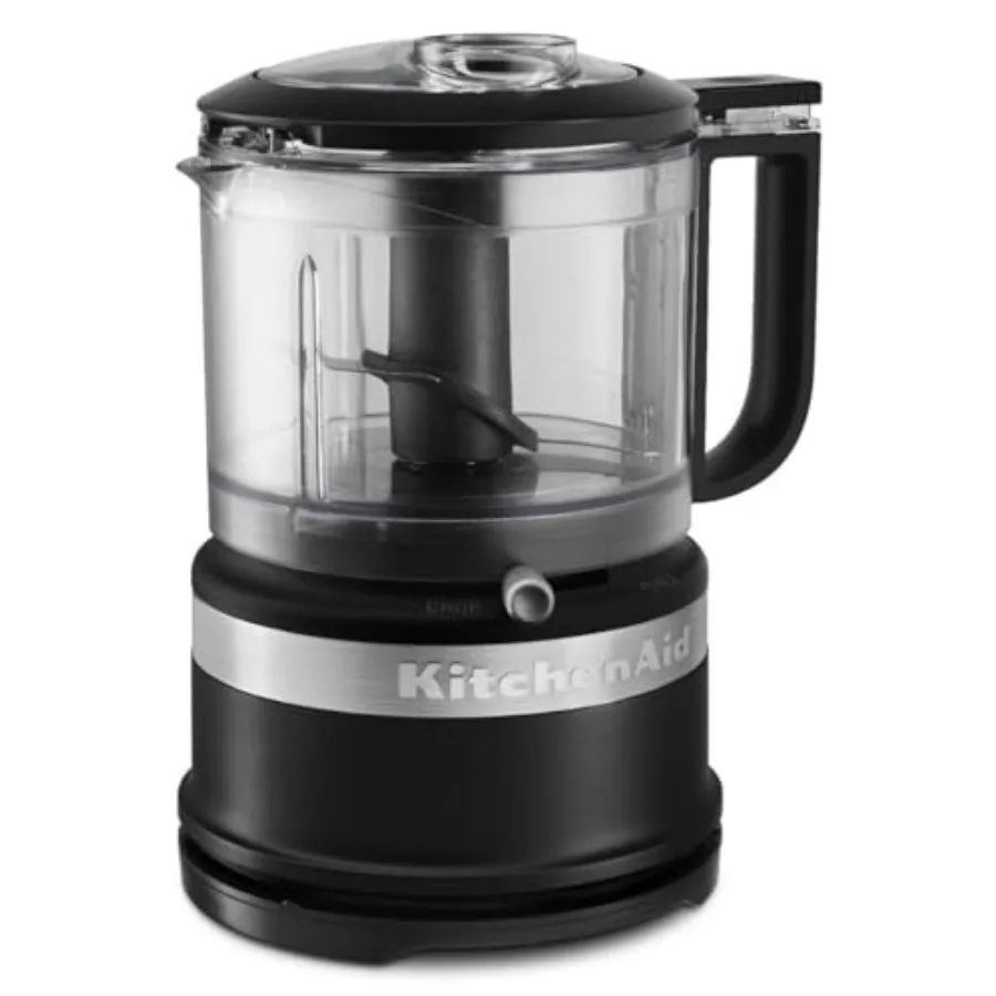 

3.5 Cup Food Chopper for kitchen use matte black ABS plastic compact design with sharp stainless steel blades