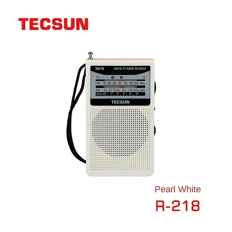 TECSUN R-218 AM/FM/TV Radio Sound Pocket Receiver With Built-In Speaker Portable Radio TECSUN R218