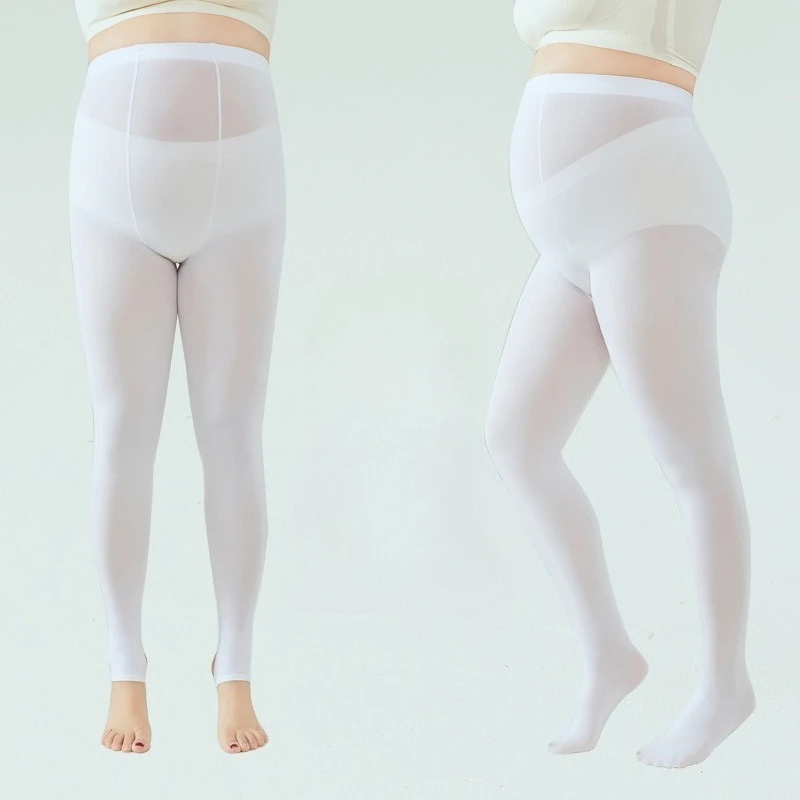 สีขาว Dance Tights สําหรับผู้หญิงยืดบัลเล่ต์ฝึกถุงเท้าบางชุดชั้นใน Pantyhose เต้นรํา Exam ถุงน่องประสิทธิภาพ