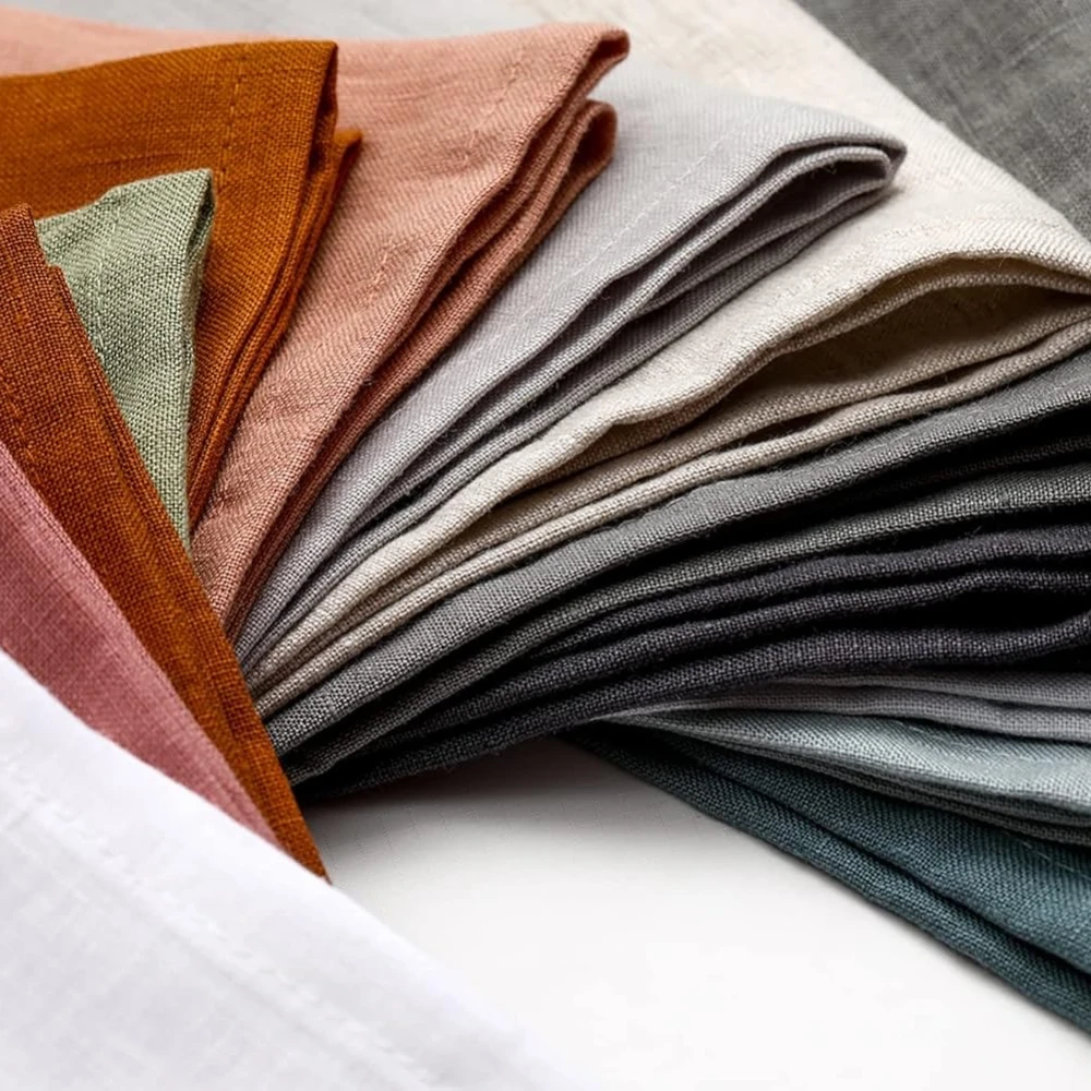 

4/6PCS 100% Linen Placemat Dinner Small Bar Napkin Cloth Coasters with Hemmed Edges Durable&Washable for Party Dessert Coffee