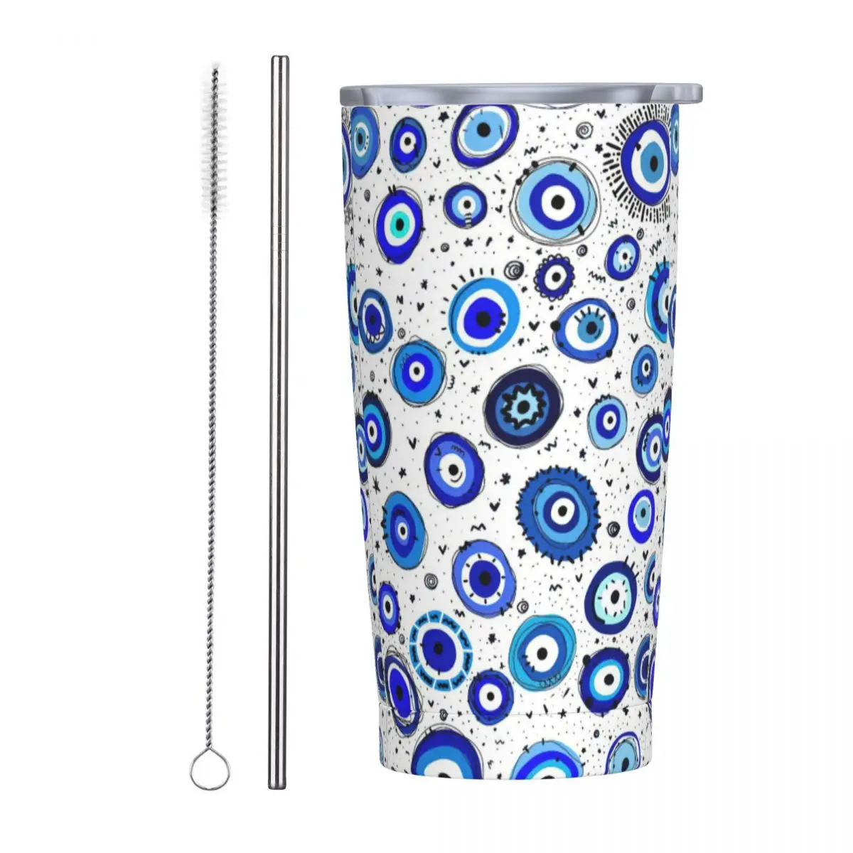 Eye Blue Eye Tumbler tazze da caffè con isolamento sottovuoto in acciaio inossidabile Office Home Mug bottiglia d\'acqua, 20oz