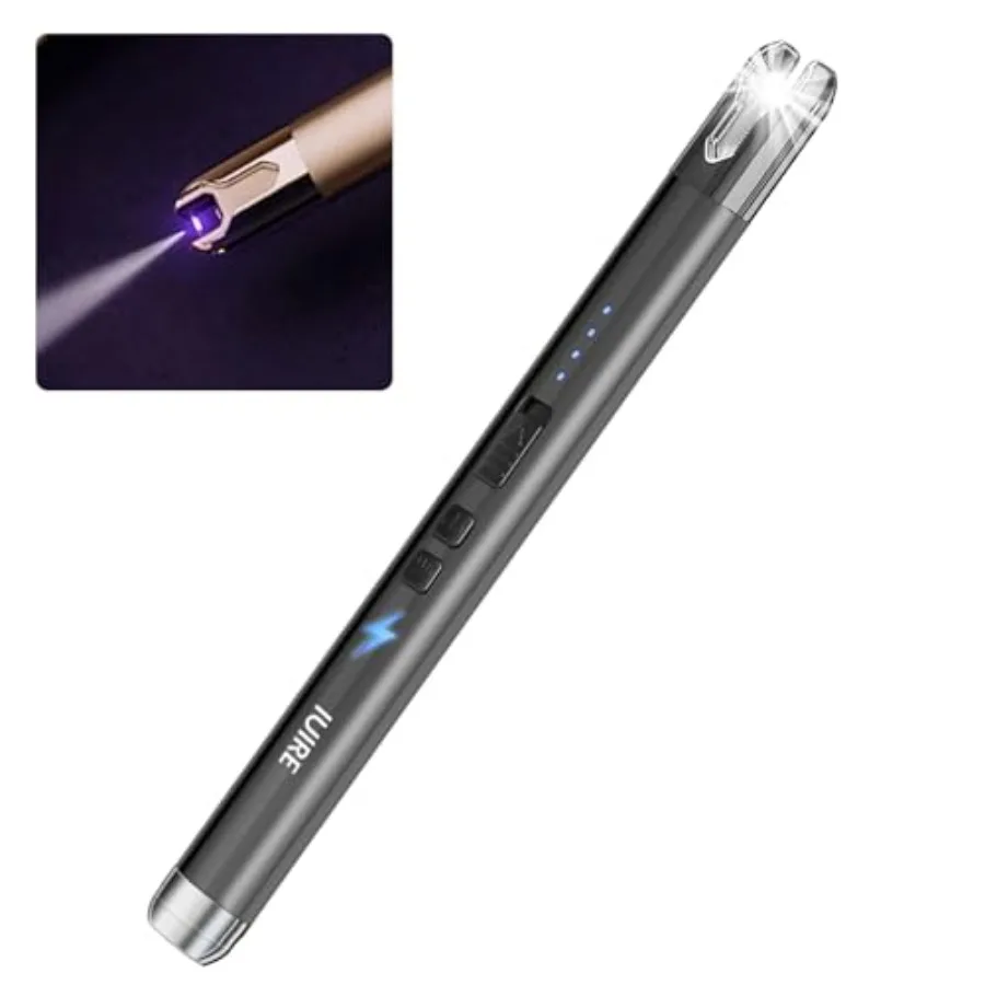 

Electric Candle Lighter with Flashlight USB C Rechargeable Arc Lighters for Candles Windproof Plasma for Camping BBQ Stove Home