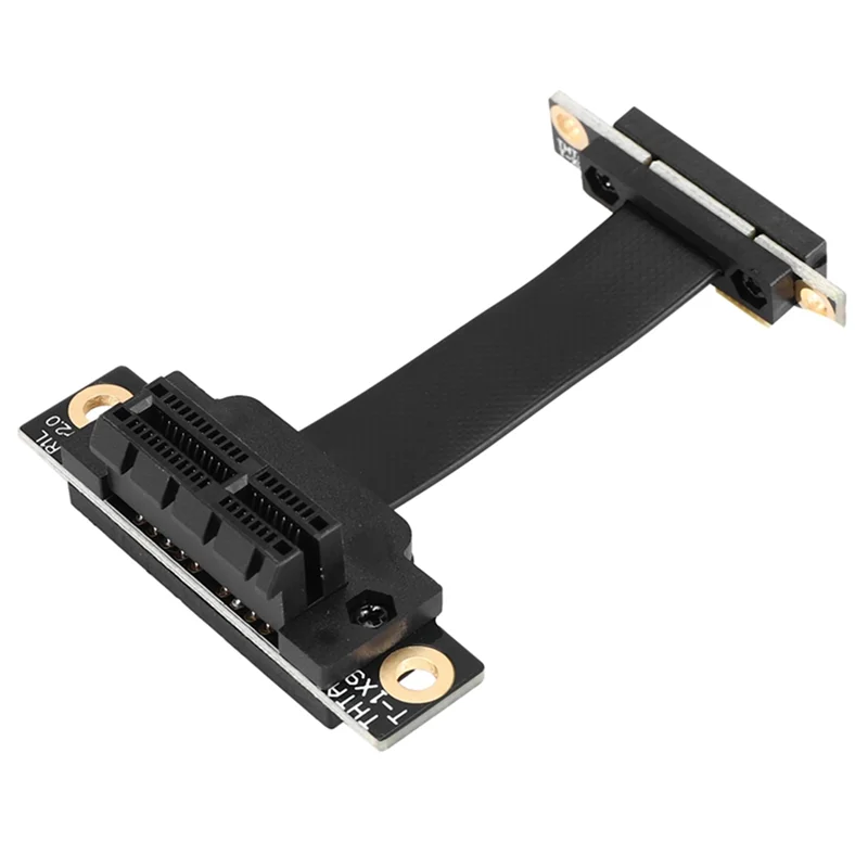 B50B-5X PCIE X1 Riser Cable Dual 90 Degree Right Angle Pcie 3.0 X1 To X1 Extension Cable 8Gbps PCI Express 1X Riser Card 5CM